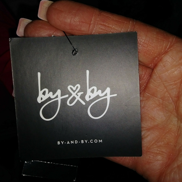 Red blouse with pleated sheer sleeves NWT - Picture 3 of 3